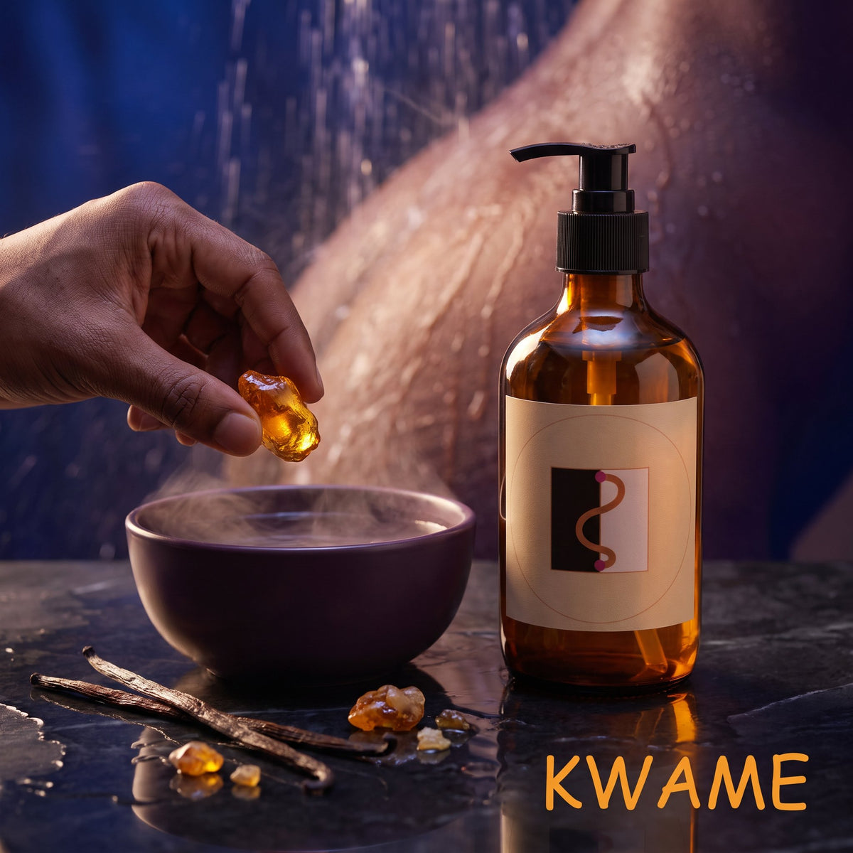 Kwame Body Wash by Nkinkyim Co. – oud, tobacco vanilla and amber