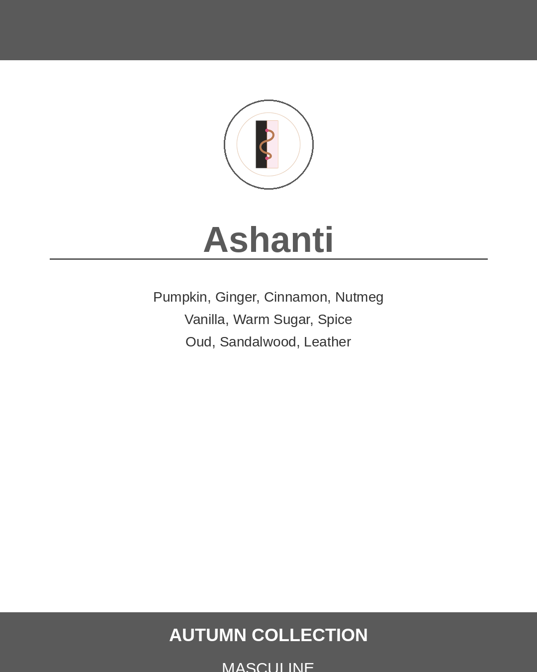 Nkinkyim Co. Autumn Collection scent – body wash and body oil